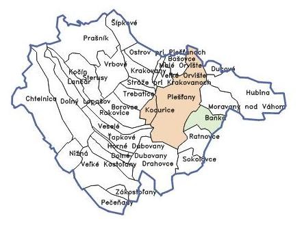 Trnavský kraj - okres Piešťany